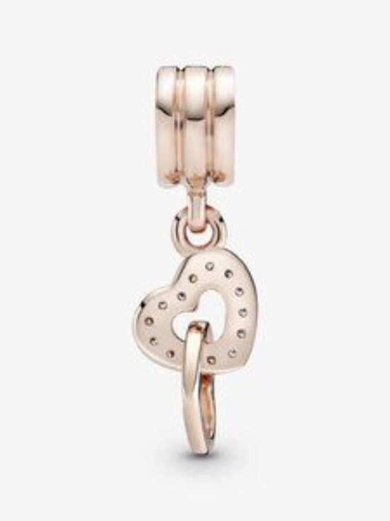 Pandora Interlocking Hearts Dangle Charm - Picture 2 of 2